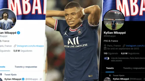 Mbappé sacó a Diego de su foto de perfil de Twitter.
