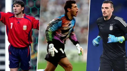 Roberto Abbondanzieri, Sergio Goycochea y Franco Armani, Selección Argentina (Fotos: Getty Images)
