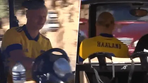 Haaland, de paseo y con la de Boca.