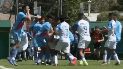 VIDEO: Tremenda batalla campal en Reserva entre los jugadores de Arsenal y Godoy Cruz