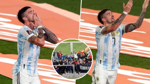 La historia detrás del festejo de Rodrigo De Paul en su gol vs. Uruguay (Fotos: Getty Images)
