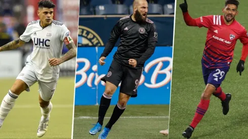 Gustavo Bou, Gonzalo Higuaín y Franco Jara, MLS (Fotos: Getty Images)