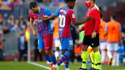 Sergio Agüero vivió su primer clásico entre Barcelona y Real Madrid. (Getty)
