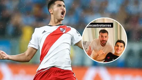 La foto de Exequiel Palacios y la reacción de los hinchas (Foto: Getty Images)
