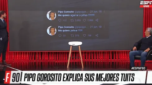 Gorosito y el origen de sus tuits.
