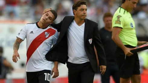 Juan Fernando Quintero y Marcelo Gallardo, River Plate (Foto: Getty Images)
