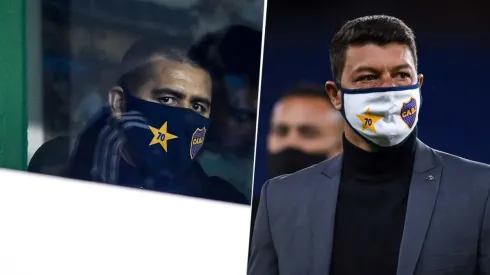 Juan Román Riquelme y Sebastián Battaglia, Boca Juniors (Foto: Getty Images)
