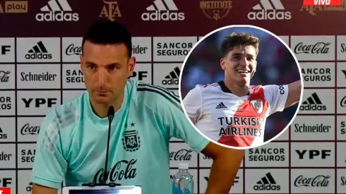 Lionel Scaloni habló de las molestias de Julián Álvarez (Foto: Getty Images y ESPN)