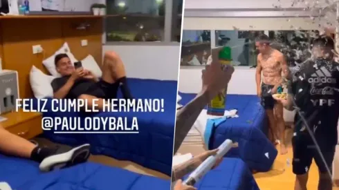 Cantos, espuma y papelitos: así festejaron el cumpleaños de Dybala en la Selección