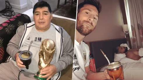 ¿Por qué hoy se celebra el día nacional del mate en Argentina? (Instagram de Messi y Maradona)
