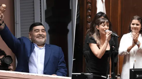 La Diputada que juró por Maradona y es viral en las redes. (Getty y Twitter)
