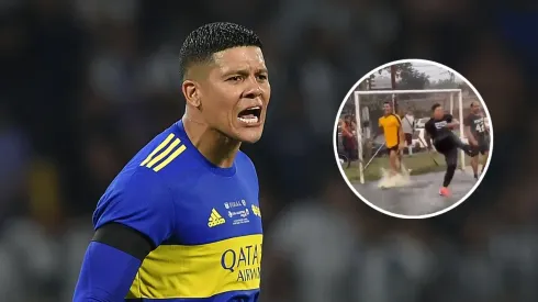 VIDEO | Marcos Rojo y un picadito con amigos en plena tormenta que se hizo viral