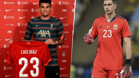 Luis Díaz, con la 23 del Liverpool.