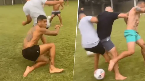 Jugadores de Boca participaron de un picadito.