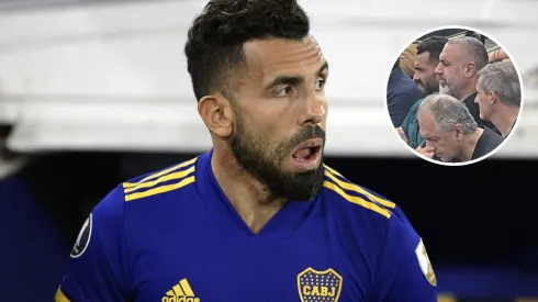 Tevez reapareció como espectador en la Copa Davis junto a Angelici