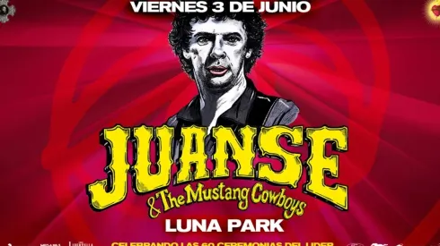 Juanse tocará en el Luna Park.
