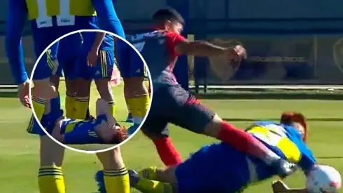 VIDEO | Barco volvió a jugar en la Reserva de Boca y protagonizó un escándalo: brutal patada y roja