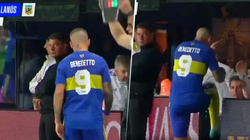 VIDEO | La furiosa patada de Benedetto tras salir reemplazado ante Lanús