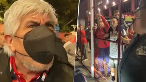 Moyano se cruzó con un hincha.
