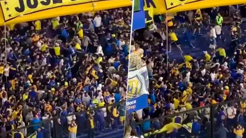 VIDEO | Piñas en La Bombonera en pleno partido de Boca