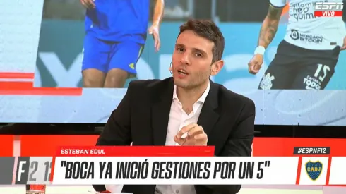 Edul reveló que Boca negocia por un 5.
