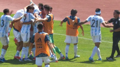 La Sub 20 Argentina ganó con gol de Garnacho y sueña (Foto: Prensa AFA).
