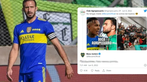 Boca le respondió a Agropecuario en Twitter.