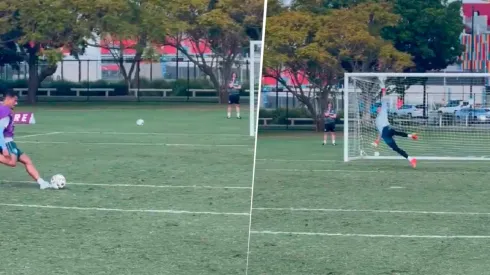 VIDEO | Afiladísimo: la tremenda atajada del Dibu Martínez a Coutinho en el entrenamiento del Aston Villa