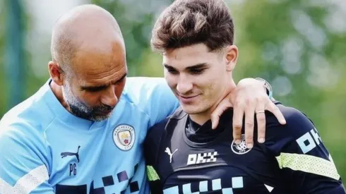 Guardiola y un elogio para Julián Álvarez.
