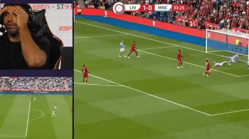 La indignación del Kun Agüero por un gol que se perdió Haaland.
