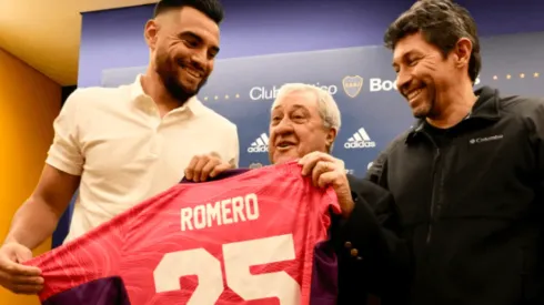 Sergio Romero en su presentación como nuevo arquero de Boca
