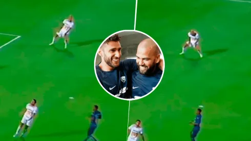 VIDEO | La furia de Dani Alves con Salvio por no pasarle la pelota en Pumas