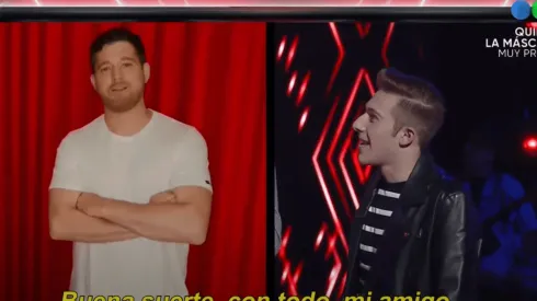 Bublé saludó a Iván Papetti.
