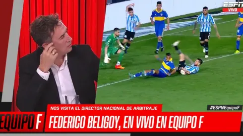 Beligoy y la jugada del Racing-Boca.
