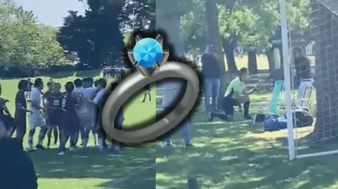 Insólito: ¡Se armó una pelea en la cancha y el árbitro le pidió matrimonio a su novia!