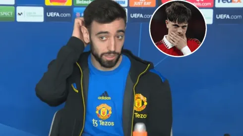 Bruno Fernandes, sin filtro con Garnacho.