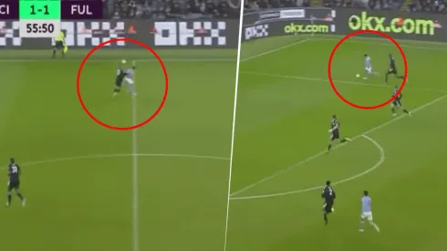 Enorme jugada de Julián Álvarez.