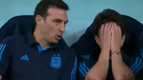 VIDEO | Como un hincha más: la impactante imagen de Aimar tras el festejo del gol de Argentina