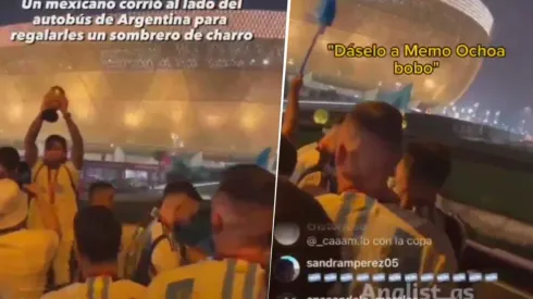 VIDEO | "Dáselo a Memo Ochoa, bobo": un jugador de la Selección se burló de un hincha mexicano