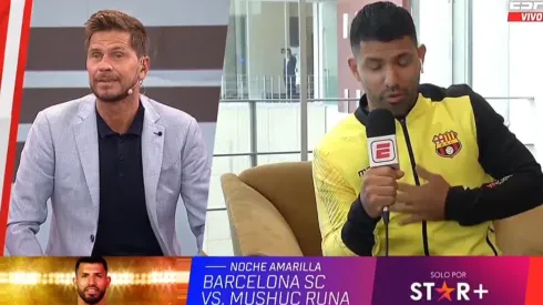 Agüero puso muy incómodo al Pollo Vignolo: "A vos te gusta el amarillo"