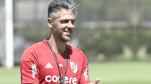 Entrena a la par: el lesionado que recuperó Demichelis en el entrenamiento de River