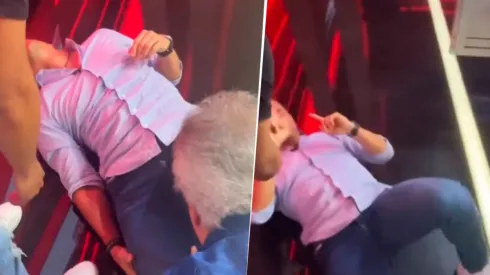 Terminó en el piso: un ex Boca se acalambró en un programa de TV