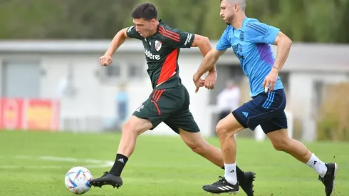 La Selección Argentina goleó al River de Demichelis en Ezeiza