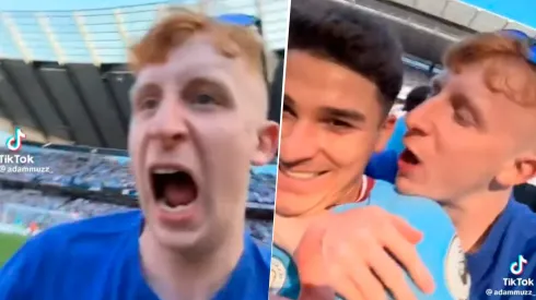 El video viral de Julián Álvarez en los festejos en Manchester.