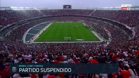 Se suspendió el partido entre River y Defensa y Justicia