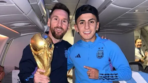 Lionel Messi y Thiago Almada, los campeones del mundo de la MLS.
