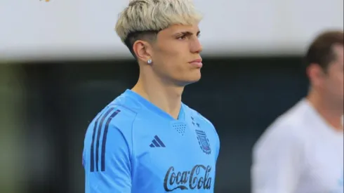 Esto hizo Garnacho en la previa de su posible debut como titular en la Selección Argentina