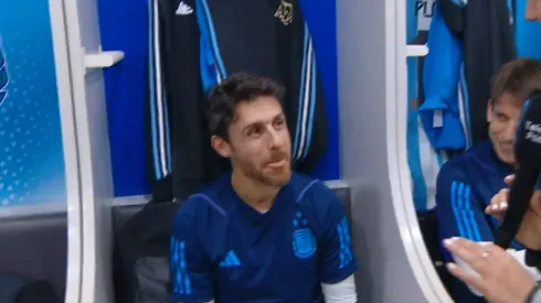 Pablo Aimar en el vestuario de Boca.
