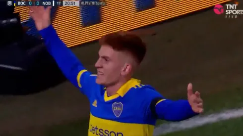 El festejo de la perla de Boca.