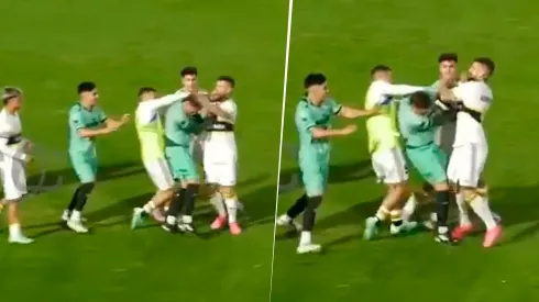 No se vio: la trompada de Benedetto a Nahuel Gallardo sobre el final